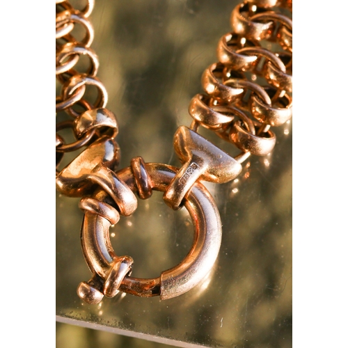 8 - 9 Carat Yellow Gold Fancy Link Bracelet 20cm Long 1cm Wide