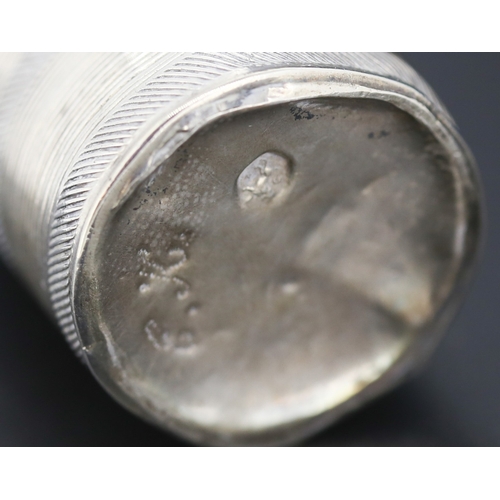 89 - Silver Cylindrical Form Pill Box 5cm High