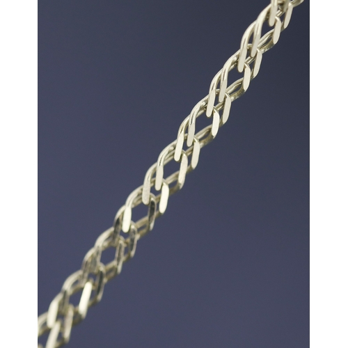 92 - Double Link Flat Cuban 9 Carat Yellow Gold Chain Necklace 60cm Long