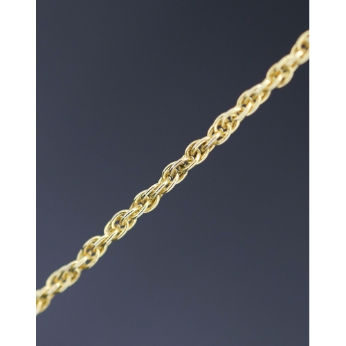 94 - Gold Tone Twist Rope Chain Necklace 66cm Long