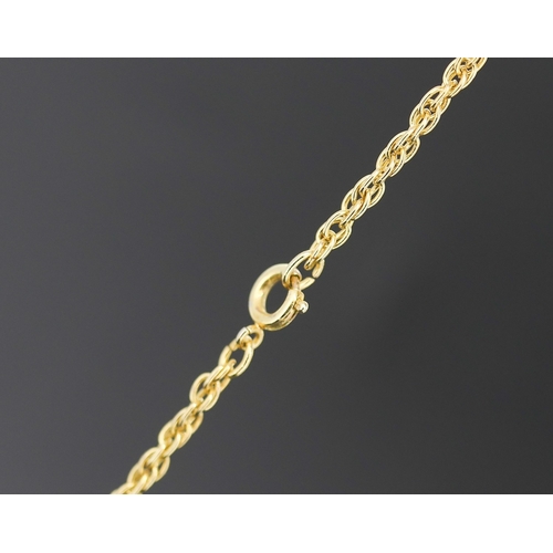 94 - Gold Tone Twist Rope Chain Necklace 66cm Long