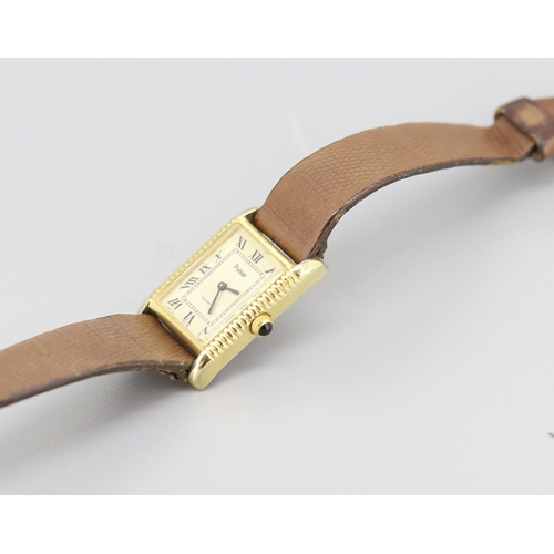 97 - Pulsar Gold Tone Ladies Quartz Wristwatch Roman Numerals