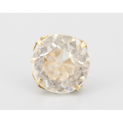 98 - Attractively Detailed Quartz Fob Pendant Set in 9 Carat Yellow Gold 2.5cm High