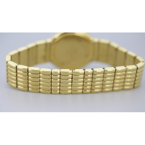 23 - Raymond Weil Geneve 18 Carat Gold Electroplated Nabucco Unisex Wristwatch Midnight Dial Date Apertur... 