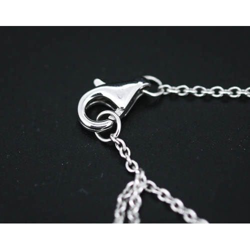 26 - Diamond Bezel Set Fourteen Stone Pendant Mounted in 18 Carat White Gold 1.5cm High Set on 18 Carat W... 