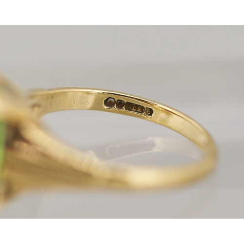 39 - Prasiolite Set Single Stone Ring Mounted in 9 Carat Yellow Gold Ring Size M