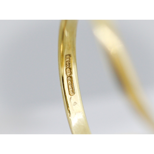 4 - Marquise Cut Gemstone Set Single Stone Ring Mounted in 9 Carat Yellow Gold Ring Size M