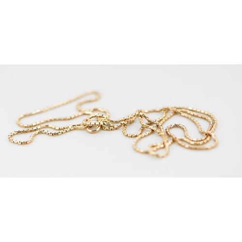 40 - 18 Carat Yellow Gold Box Link Chain 60cm Long