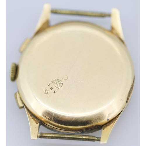 43 - 18 Carat Yellow Gold Cased Docker Chronograph Swiss Made Antimagnetic Watch