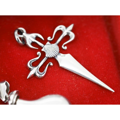 660 - Two Silver Pendants and Attractively Detailed Silver Bird Motif Brooch