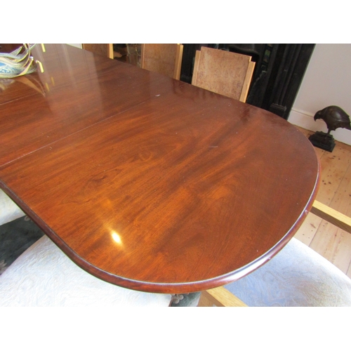 1 - Antique Mahogany Twin Pod Dining Table of Good Quality Extending to Approximately 10ft Good Original... 
