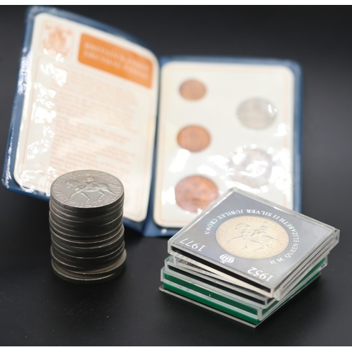 Collections of Various Old Coinage Some Silver Content Quantity as Photographed