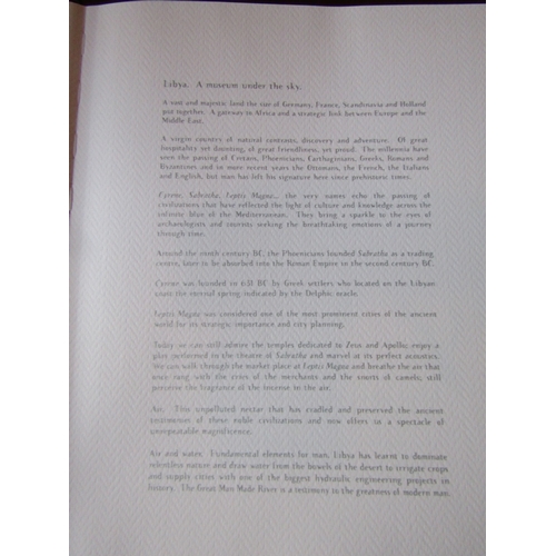 16 - Rare Hardback Volume Concerning Libya The Heritage Presented by Colonel Gaddafi to the Vendor Variou... 