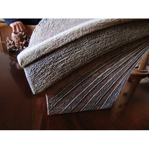 20 - Irish School Sculpture Sheep on Ridge Fired Earthenware Approximately 16 inches Wide x 14 Inches Hig... 