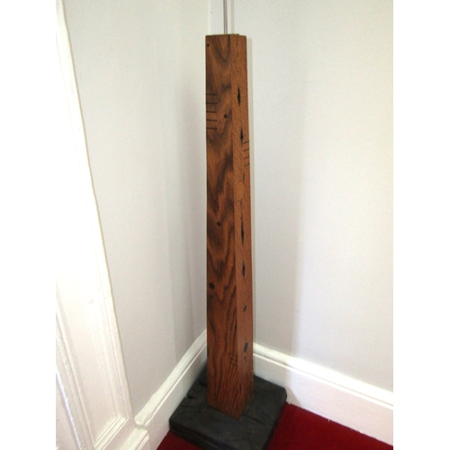 38 - Similar Original Ancient Irish Bog Oak Sculpture Mounted on Block Timber Base Entire Approximately 6... 