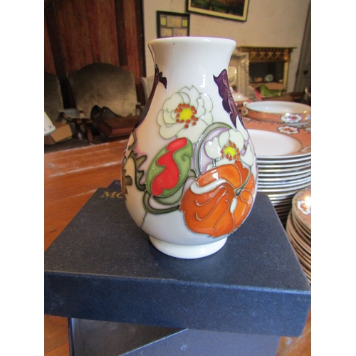 Moorcroft Vase Floral Pattern Decoration Original Box Present
