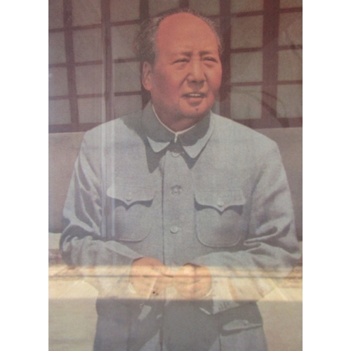 43 - Two Vintage Communist People's Republic of China Propaganda Posters Depicting Mao and Another Rare E... 