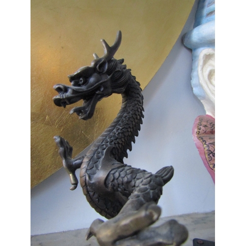 45 - Upright Form Sculpture of Dragon Approximately 12 Inches High