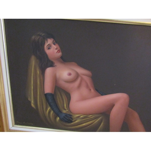 61 - Brian McCarthy b.1960 The Artist's Model Oil on Canvas Approximately 18 Inches High x 20 Inches Wide... 