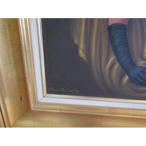 61 - Brian McCarthy b.1960 The Artist's Model Oil on Canvas Approximately 18 Inches High x 20 Inches Wide... 