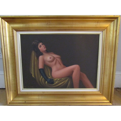 61 - Brian McCarthy b.1960 The Artist's Model Oil on Canvas Approximately 18 Inches High x 20 Inches Wide... 