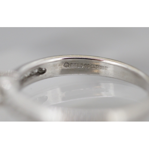 21 - Diamond Solitaire Ring with Further Channel Set Diamonds to Shoulders Mounted in 18 Carat White Gold... 