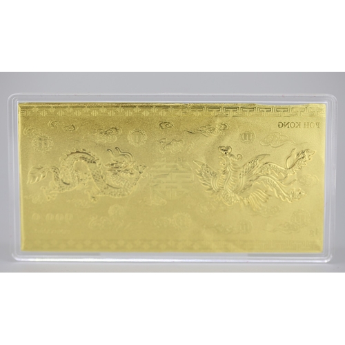 24 - 1 Gram Poh Kung 999.9 Fine Gold Commemorative Note Dragon and Phoenix Motif Encapsulated within Orig... 
