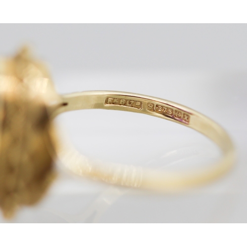 35 - Amethyst Set Single Stone Ring Mounted in 9 Carat Yellow Gold Ring Size O