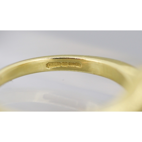 36 - Diamond Solitaire Half Bezel Set Wraparound Form Mounted in 18 Carat Yellow Gold Ring Size N Total D... 