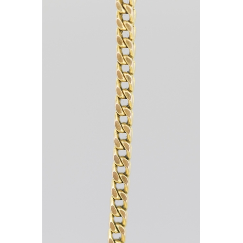 39 - 9 Carat Yellow Gold Franco Link Chain Necklace 56cm Long