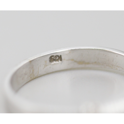 59 - Sapphire Solitaire Ring Mounted in 18 Carat White Gold Sapphire Approximately .36ct Ring Size O