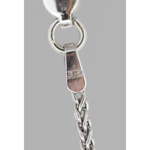 8 - Finely Detailed Pink Topaz Centre Stone Pendant with White Topaz Set Halo Surround Mounted in 9 Cara... 