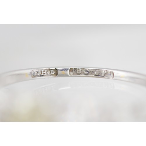 3 - Diamond Five Stone Set Graduated Form Ring Mounted in 18 Carat White Gold Ring Size Q