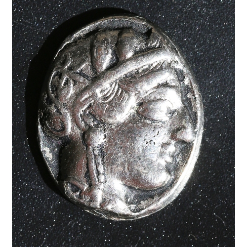 Ancient Greek Silver Athenian Tetradrachm Coin