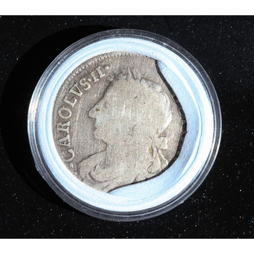 Silver Quarter Dollar Coin King Charles II 1680