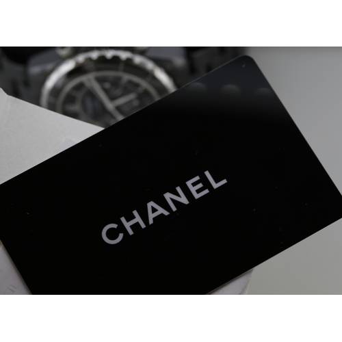 11 - Chanel J12 Automatic Swiss Made Wristwatch, Black Highly Resistant Ceramic and Steel Case, Steel Uni... 