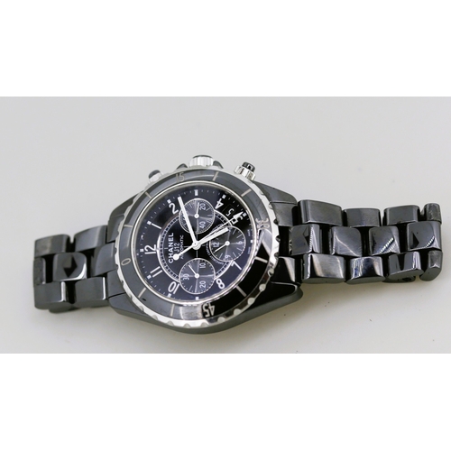 11 - Chanel J12 Automatic Swiss Made Wristwatch, Black Highly Resistant Ceramic and Steel Case, Steel Uni... 