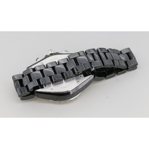 11 - Chanel J12 Automatic Swiss Made Wristwatch, Black Highly Resistant Ceramic and Steel Case, Steel Uni... 