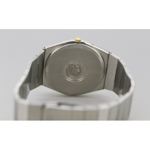 12 - Omega Constellation Marine Quartz BiMetal Swiss Made Stainless Steel Wristwatch Date Aperture, Movem... 
