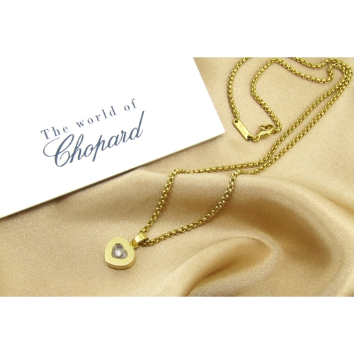 14 - Chopard Happy Diamonds Icons Heart Form Pendant with Floating Diamond Mounted in 18 Carat Yellow Gol... 