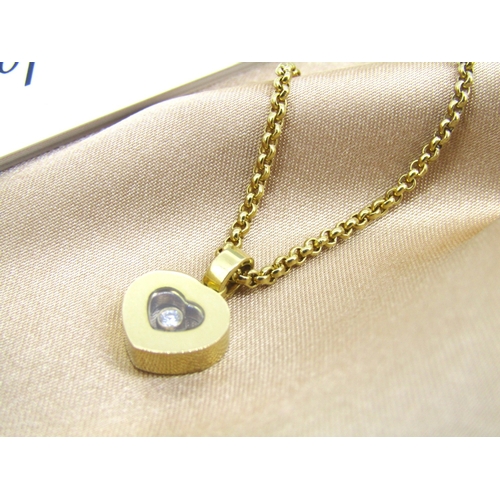 14 - Chopard Happy Diamonds Icons Heart Form Pendant with Floating Diamond Mounted in 18 Carat Yellow Gol... 