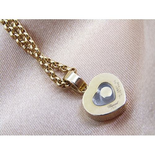 14 - Chopard Happy Diamonds Icons Heart Form Pendant with Floating Diamond Mounted in 18 Carat Yellow Gol... 