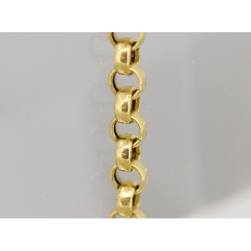 18 - 9 Carat Yellow Gold Figaro Belcher Link Chain Necklace 46cm Long