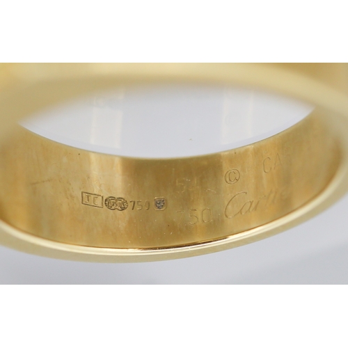 22 - Cartier Tank Ring Single Stone Set with Citrine Mounted in 18 Carat Yellow Gold Ring Size N