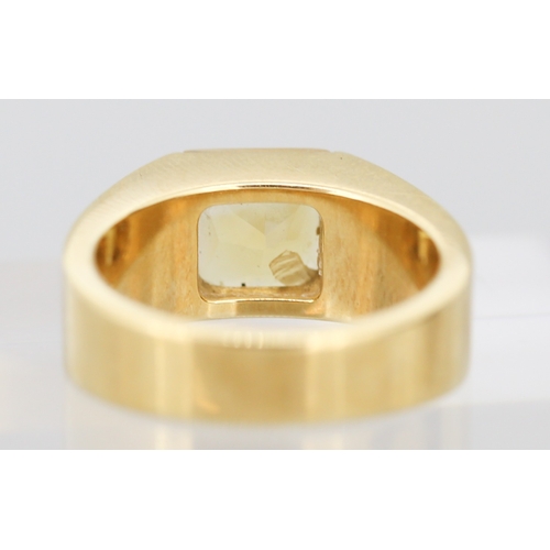 22 - Cartier Tank Ring Single Stone Set with Citrine Mounted in 18 Carat Yellow Gold Ring Size N