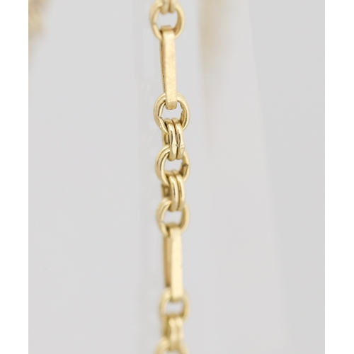 26 - 9 Carat Yellow Gold Fancy Link Chain Necklace of Good Length, 76cm Long