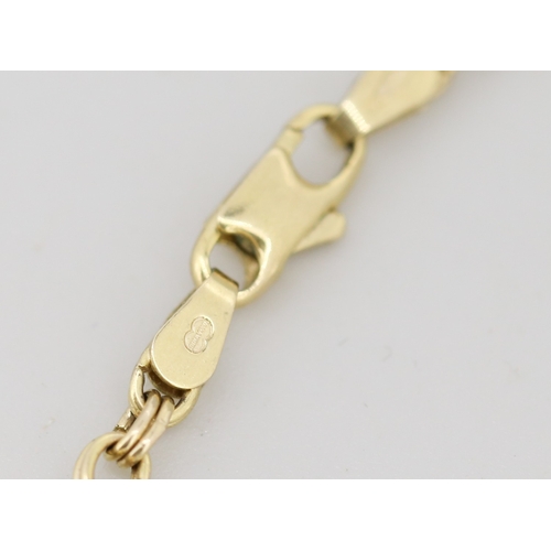26 - 9 Carat Yellow Gold Fancy Link Chain Necklace of Good Length, 76cm Long
