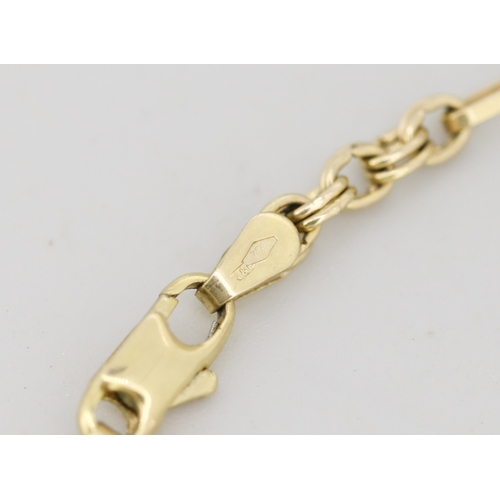 26 - 9 Carat Yellow Gold Fancy Link Chain Necklace of Good Length, 76cm Long