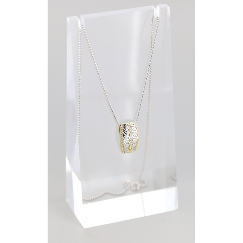 29 - Matching Unusual Form White Topaz Set Droplet Motif Cluster Set Pendant Mounted in 18 Carat Yellow a... 