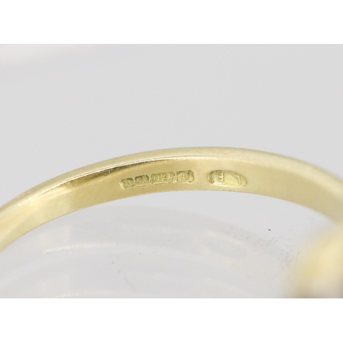 32 - Sapphire and Diamond Set Three Stone Ring Mounted in 18 Carat Yellow Gold Ring Size P